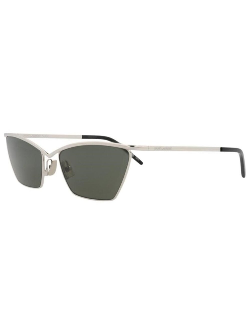 New Saint Laurent Womens Cat Eye Silver Silver Grey Fashion Designer Sunglasses